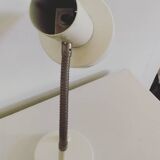 Flexible desk lamp, design 70s, white metal
