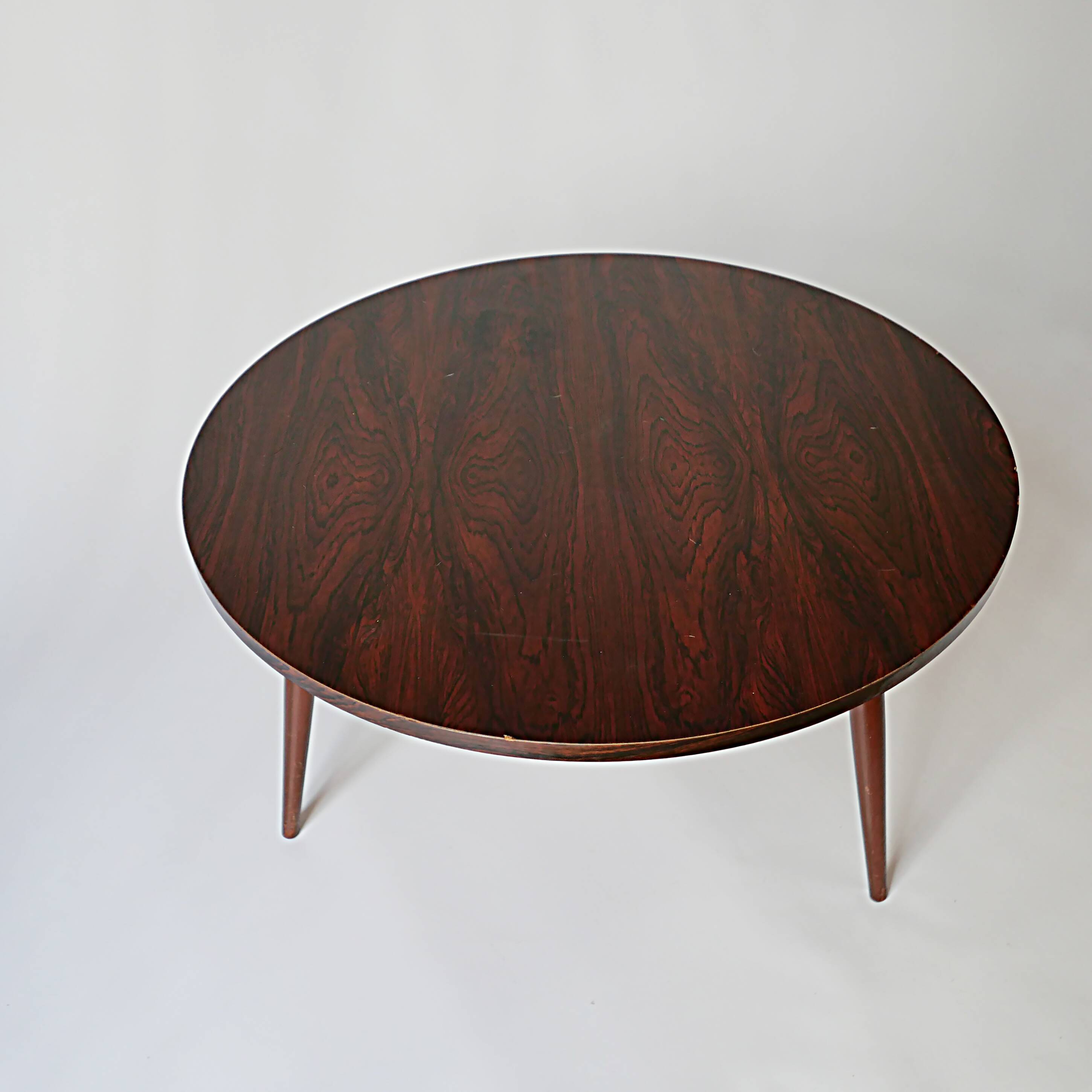 vintage coffee table design 1960 in rosewood wood 60s 70s