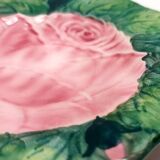 Pair of Green Earthenware Tea /Coffee Cups with Floral Motifs by Zaccagnini