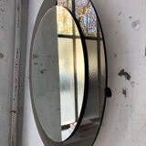 Smoked round design mirror Veca Italy