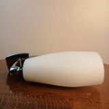 Adjustable wall light in opal glass and chrome-plated metal, Italy, ve