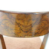 1930s art deco dining chairs in walnut, czechoslovakia