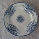 Flat plate Terre De Fer L G Sarreguemines ? blue décor
