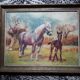 Tableau ancien représentant des chevaux
