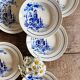 Set of 6 vintage deep plates with village decorations - Badonvillier