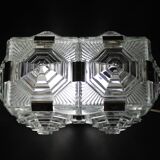 1970s Brutalist Wall Glass Light by Kamenicky Senov, Czechoslovakia