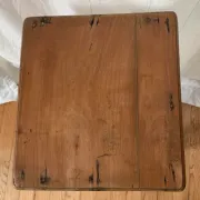 wooden bedside table