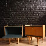 Pair of vintage bedsides