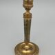 Pair of miniature candle holders in bronze dore restoration period nineteenth