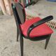 Fauteuil de bureau vers 1950 rouge et noir