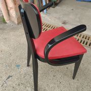 Fauteuil de bureau vers 1950 rouge et noir