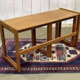 Suite de 3 tables gigognes en teck des années 70