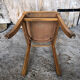 Chaise bistrot en bois clair années 70 vintage