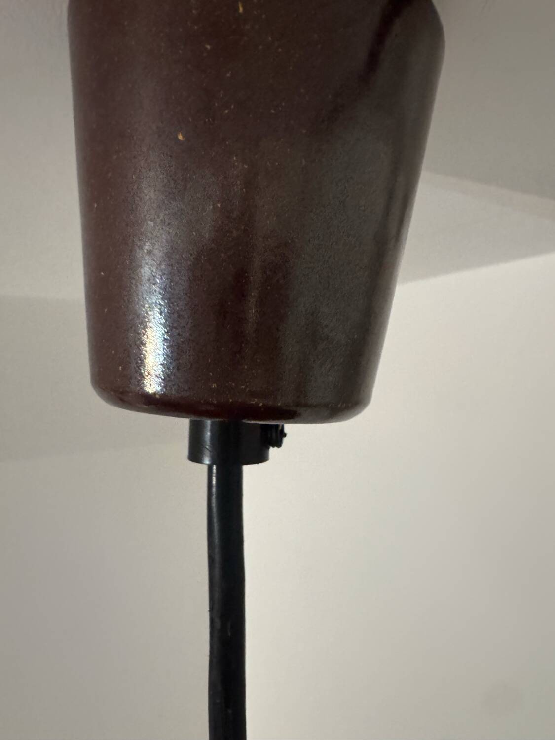 70s ceramic flower pendant light
