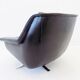 ESA model 802 pair of black leather lounge chairs by Werner Langenfeld