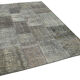 Handwoven Oriental Overdyed 170 cm x 240 cm Grey Patchwork Carpet