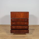 Commode à tiroirs en teck du milieu du siècle, Danemark, années 1960