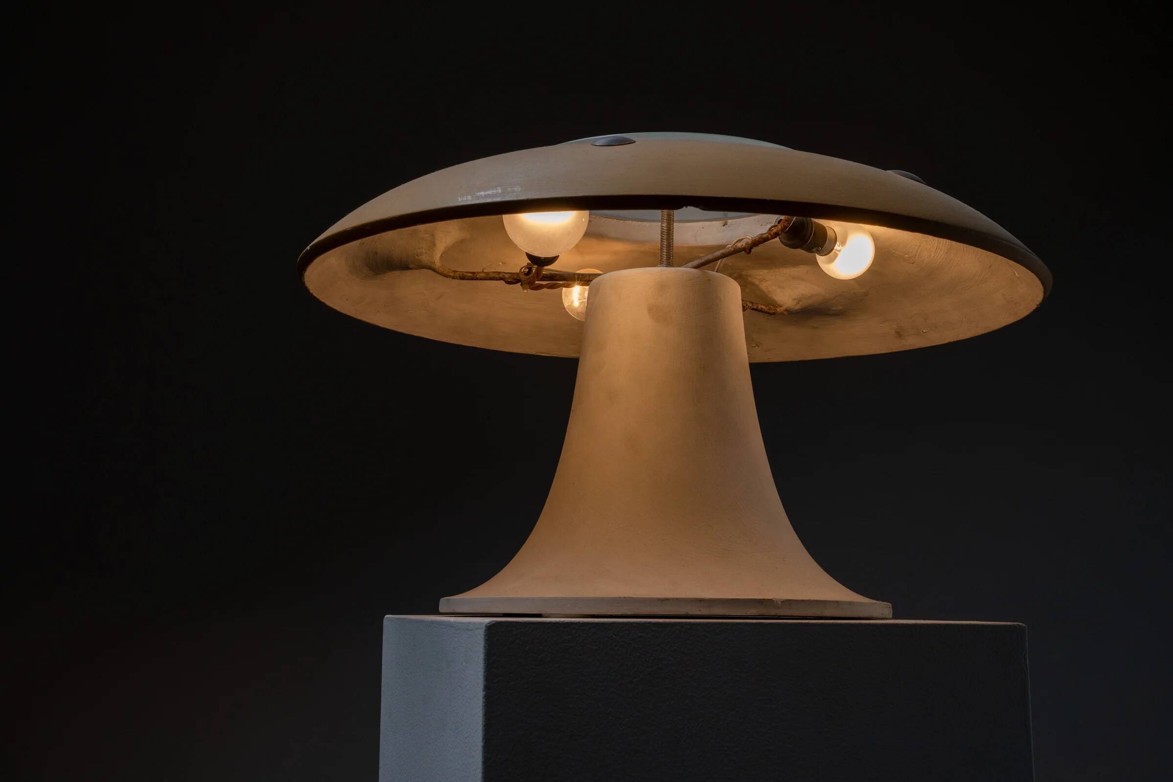 Huge vintage mushroom table lamp, 1960s