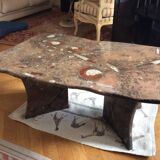 Erfoud stone coffee table with fossils