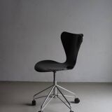3117 Black swivel chair by Arne Jacobsen for Fritz Hansen