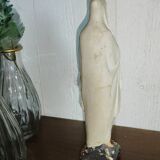 Antique Painted Plaster Virgin Mary Statue - 1930 - French - Vintage