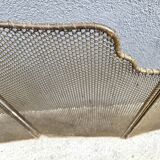 Antique 19th century fireplace screen, 5-panel spark arrester