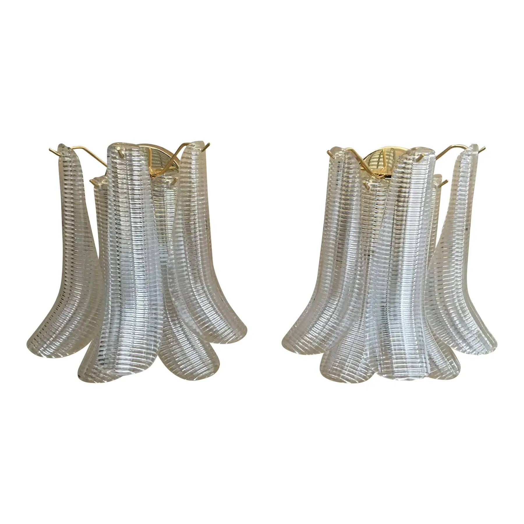 Celestial Pair of Murano Glass Selle Sputnik Wall Sconces