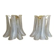 Celestial Pair of Murano Glass Selle Sputnik Wall Sconces