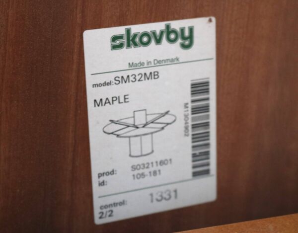 Table à manger ronde vintage   Skovby   SM32   pliable