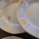 6 assiettes à dessert Sarreguemines Fleurs de France. Années 50