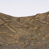 Brutalist cup / storage compartment in gilded bronze