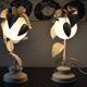 Vintage lampes des années 70 design florale