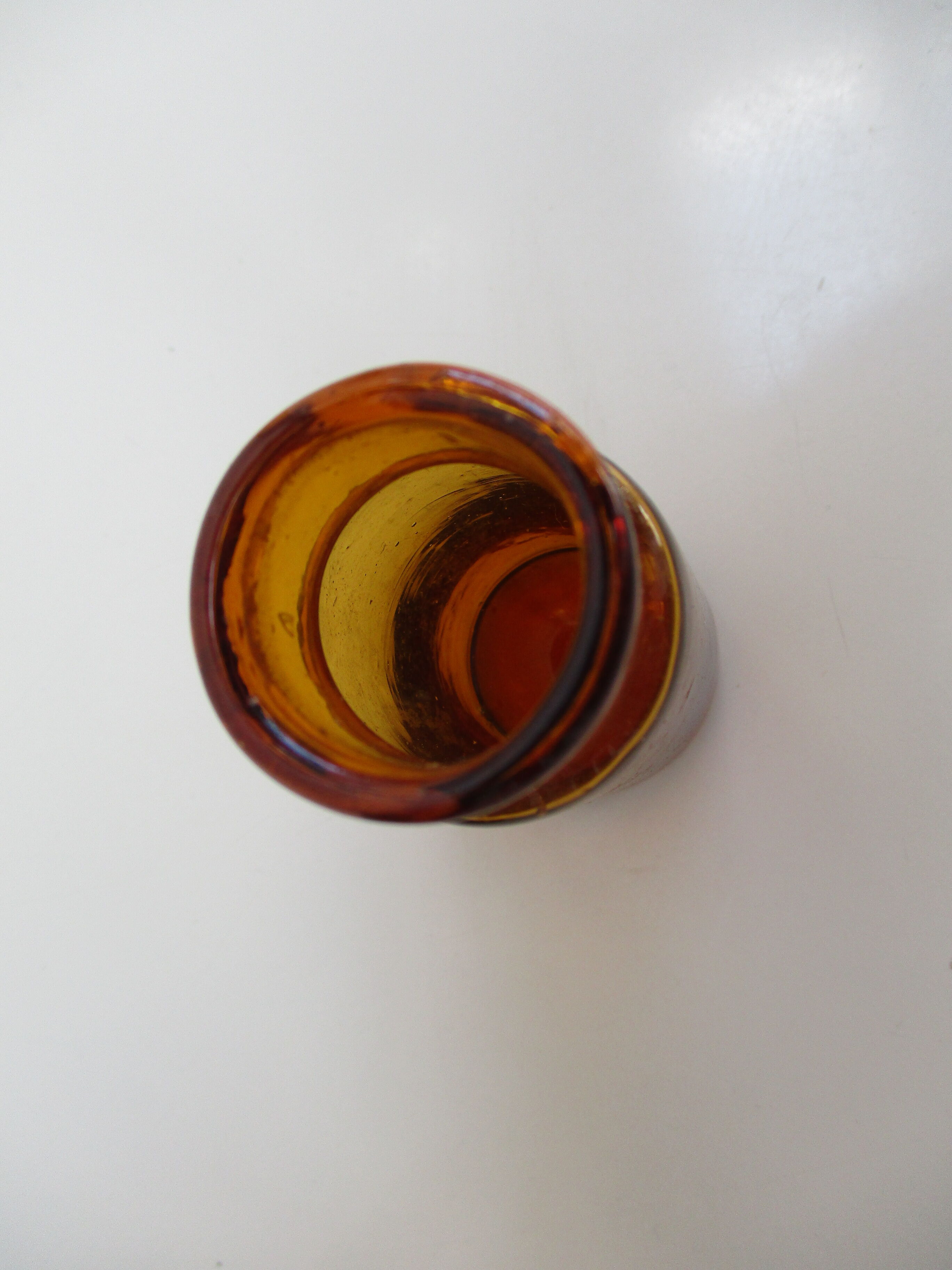 Lot of 3 old amber glass bottles