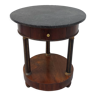 Empire style saddle-style pedestal table in mahogany