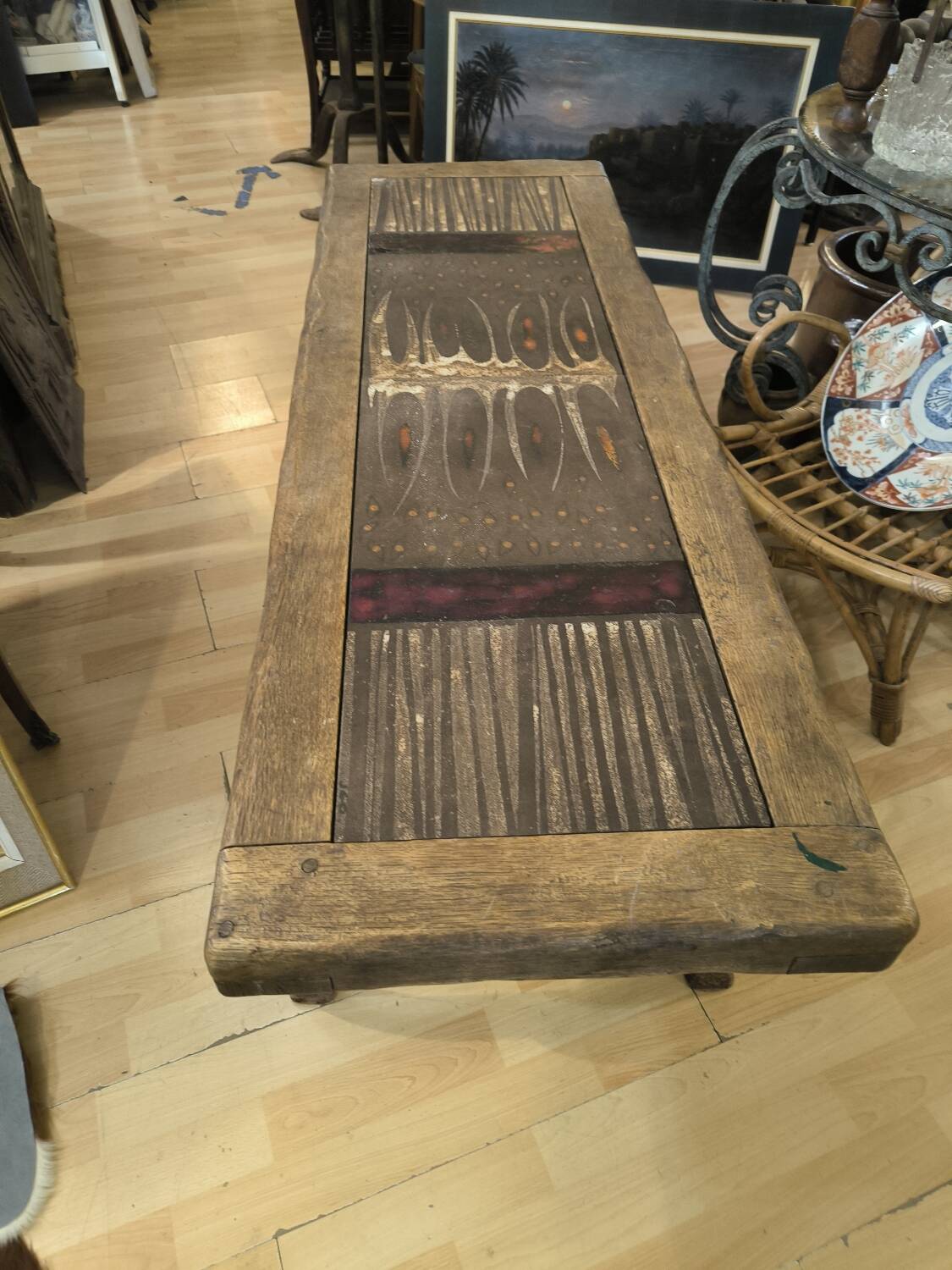 Table basse brutaliste par max & dominique picard 1950