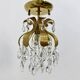 Palwa crystal flush mount by Ernst Palme, brass pineapple, 1960s, Germany