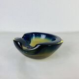 Sommerso Murano glass empty pocket ashtray