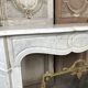 Louis XV style fireplace in white marble circa 1900