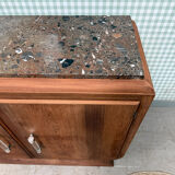 Large Art Deco sideboard in rosewood and marble (renovated)