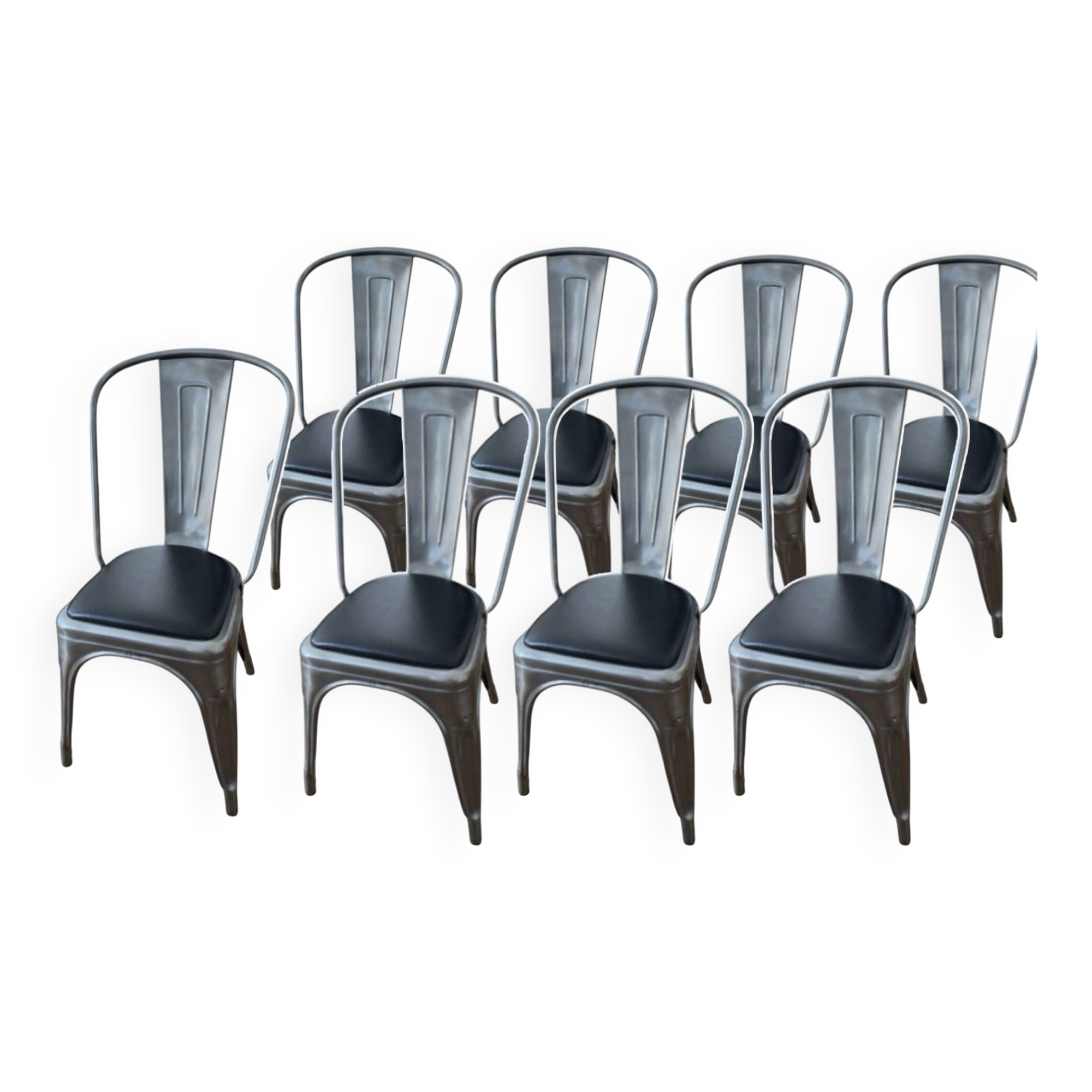 8 chaises modèle A Tolix