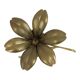 Mid-Century Brass Lily Flower Sculpture Figurine Ashtray