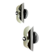 Pair of "folio" wall lights, space age, chromed metal, Italy, circa 1970s