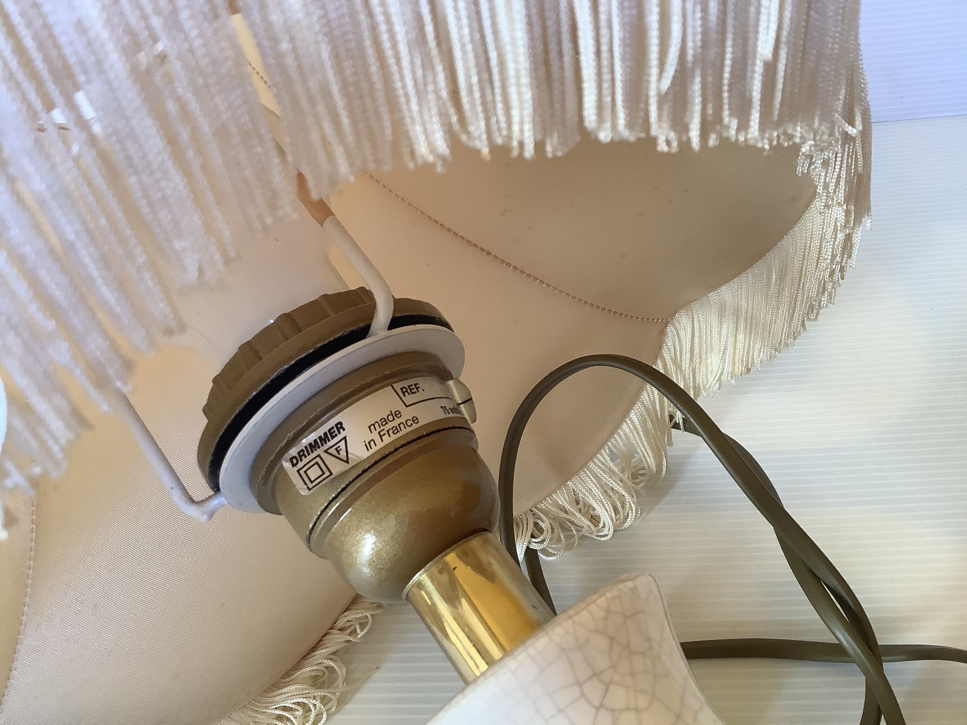 Drimmer France cracked ceramic lamp