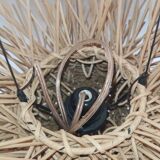 Vintage rattan pendant chandelier