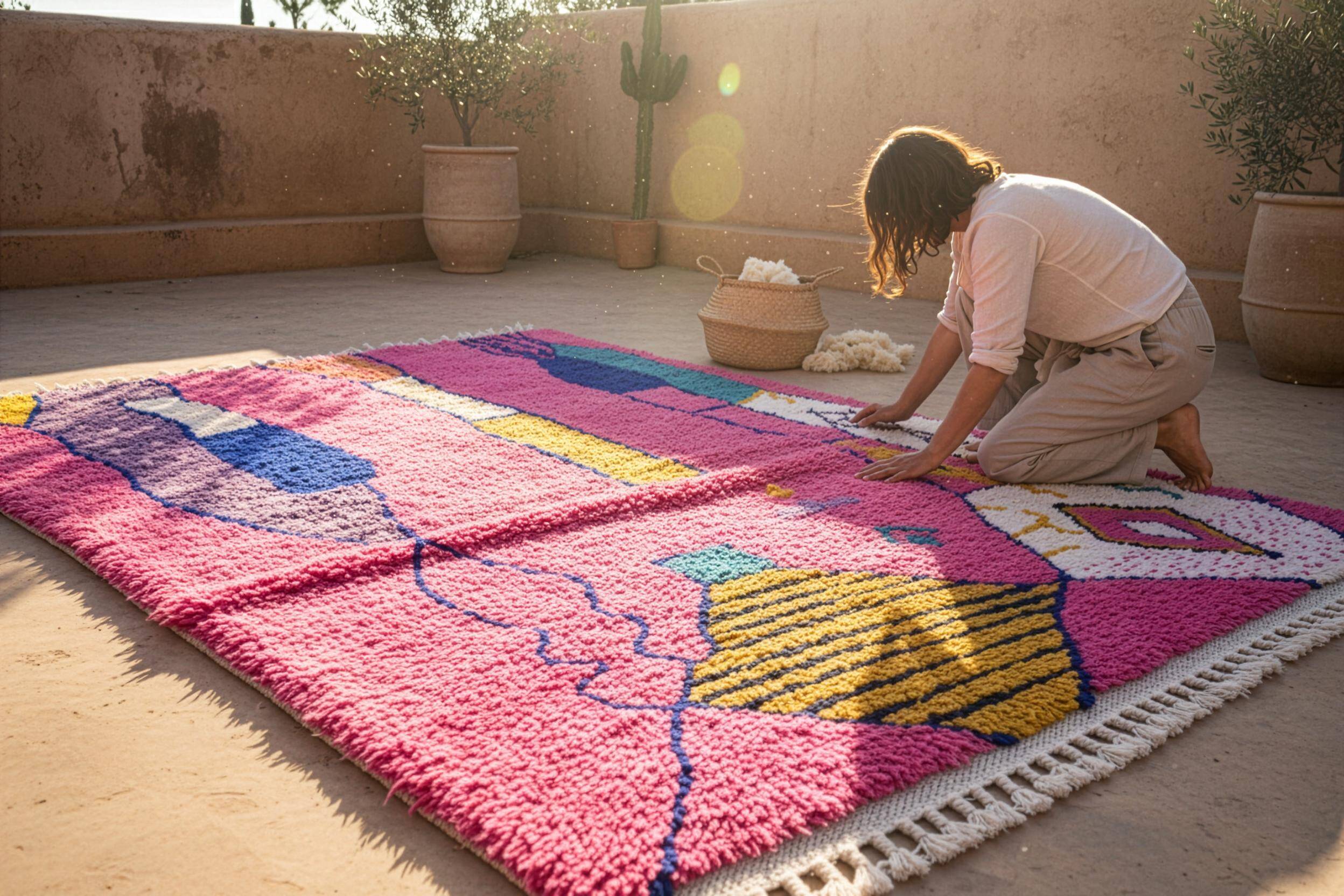 Moroccan Berber style rug 2.5 x 1.5 m