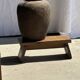 Small low bench in old teak from Indonesia H16 L39