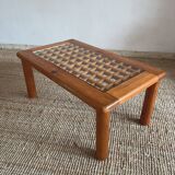 Pine and glass coffee table