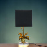 Table lamp with gilded brass foliage