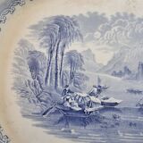 Large English Staffordshire "Rhine" Porcelain Platter or Tray from 1870