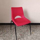 Vintage red plastic shell chair